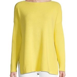 Core Life Ribbed Side-Split Cotton Sweater